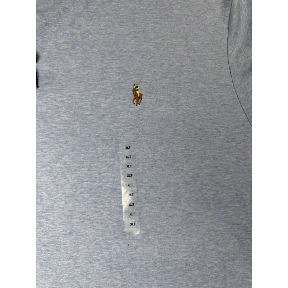 Polo Ralph Lauren Polo Shirt Mens XLT Blue Cotton Jersey Classic Pony Tall Logo